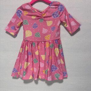 Girls Dress Size 12/24 Months DotDotSmile Multi Color Diamonds New With Tags